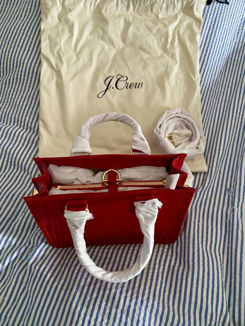 J. Crew Vienna Lady Bag in patent leather (red)